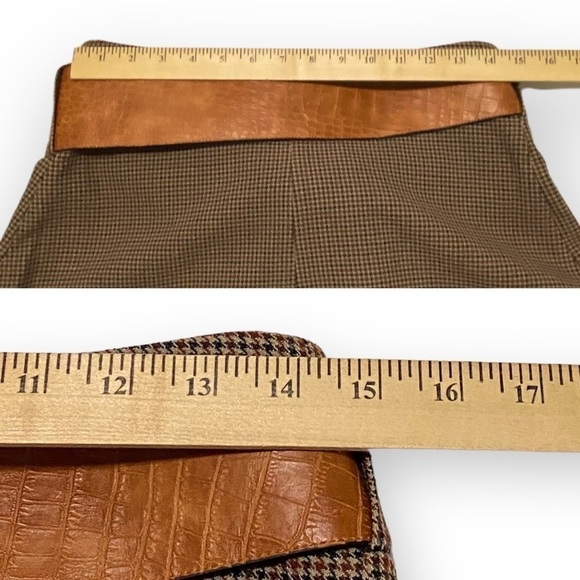 NWT Divine Heritage Asymmetrical Plaid Wrap Mini Skirt, Size S - Picture 12 of 14